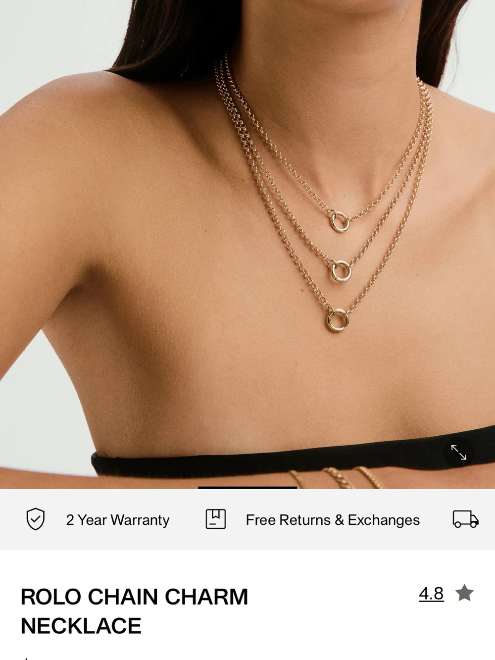 MEJURI ROLO CHAIN CHARM
NECKLACE in 16 inches 14k yellow gold - Picture 1 of 10